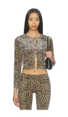 Only Hearts Cardigan In Animal Print