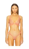 Only Hearts Coucou Lola Ruffle Bralette In Tangerine