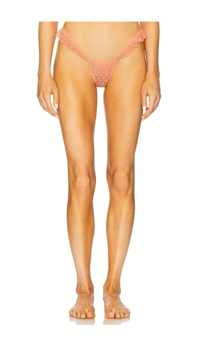 Only Hearts Coucou Lola Ruffle Thong In Tangerine