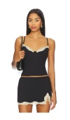 Only Hearts Delicious With Lace Rose Underwire Cami In Black