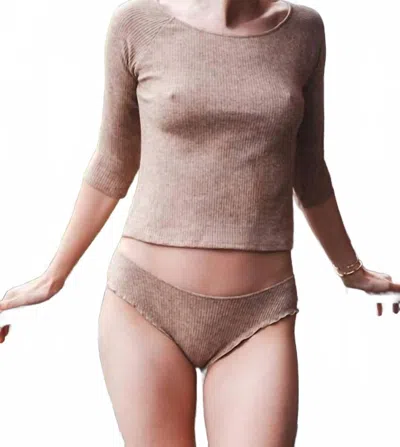 Only Hearts Golden Hour Bateau Tee In Golden Hour Mocha Mousse In Multi