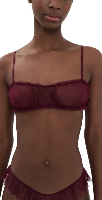 Only Hearts Joey Bralette Blackberry In Burgundy