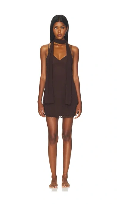 Only Hearts Liv Mini Dress In Brown