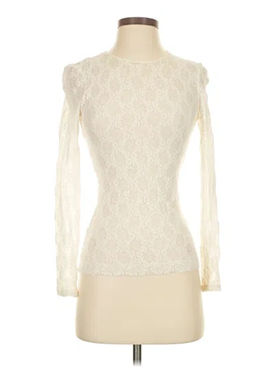 Pre-owned Only Hearts Long Sleeve Blouse In White