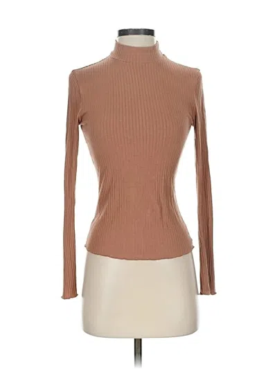 Pre-owned Only Hearts Long Sleeve Turtleneck In Brown