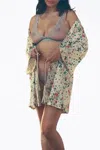 Only Hearts Marianne Floral Organic Cotton Kimono In White Floral In Multi