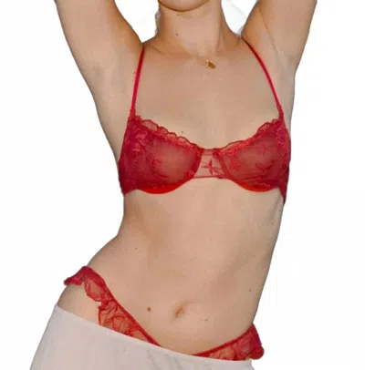 Only Hearts Rosalia Underwire Bra In Besos In Red