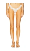Only Hearts Ruffle Thong In Off White
