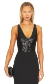 Only Hearts Shine On Billie Bodysuit In Black