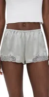 Only Hearts Silk Charmeuse Tap Shorts Sage In Neutral