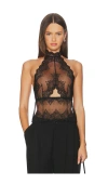 Only Hearts So Fine Lace Marlyin Halter In Black