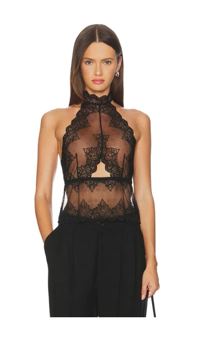 Only Hearts So Fine Lace Marlyin Halter In Black