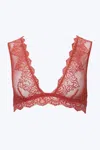 ONLY HEARTS SO FINE LACE TANK BRALETTE IN GUAVA