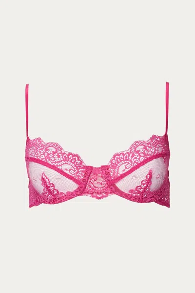 Only Hearts So Fine Lace Underwire Bra In Pink Orchid