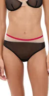 Only Hearts Whisper Colorblock Briefs Black/buff In Black