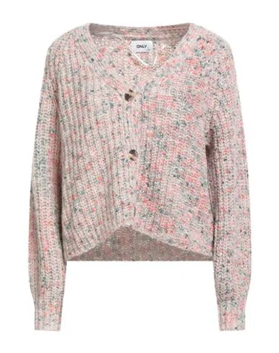 Only Life Woman Cardigan Beige Size L Polyester, Wool In Pink