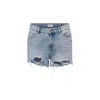 Only Light Blue Cotton Short In Blue