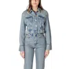 Only Blue Organic Cotton Jackets & Women's Coat In Blue