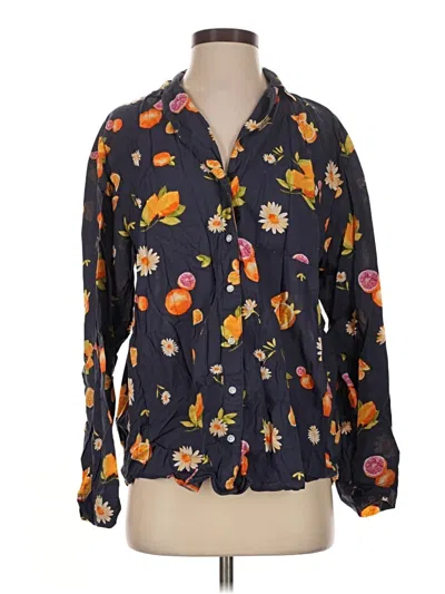 Pre-owned Only Long Sleeve Blouse In Blue
