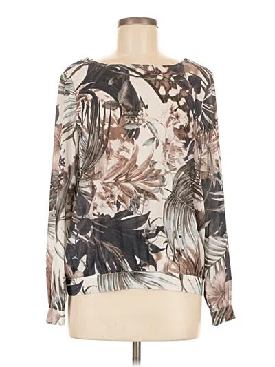 Pre-owned Only Long Sleeve Blouse In Brown