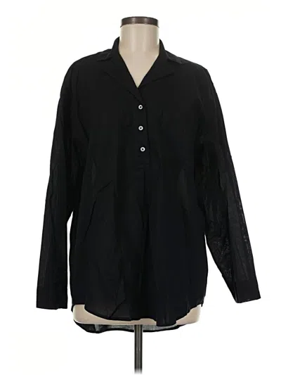 Pre-owned Only Long Sleeve Button Down Shirt In Black