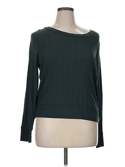 Pre-owned Only Long Sleeve Top Green Boatneck Tops