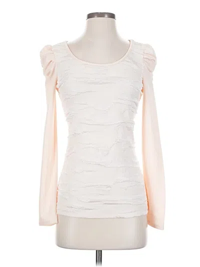 Pre-owned Only Long Sleeve Top Ivory Sweetheart Neckline Tops In White