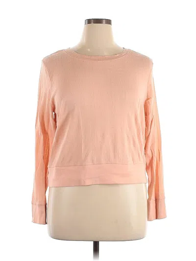 Pre-owned Only Long Sleeve Top Pink Boatneck Tops