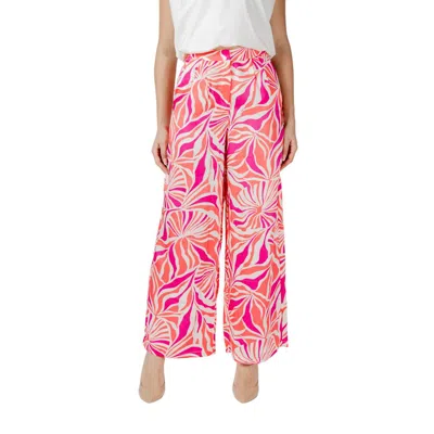 Only Multicolor Recycled Polyester Pant In Pink