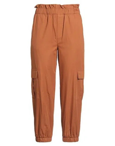 Only Neon & Nylon Woman Pants Brown Size 10 Cotton