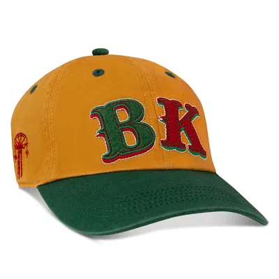Only Ny Bk Hotdog Colorblocked Twill Cap In Orange