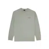 Only Ny Men's Block Logo Long Sleeve Tee Shirt In Light Sage In Multi