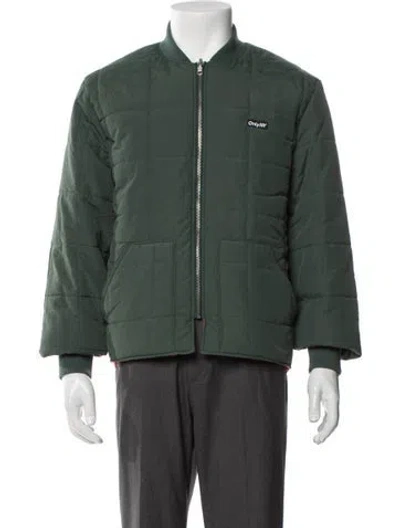 Pre-owned Only Ny Puffer Coat In Green