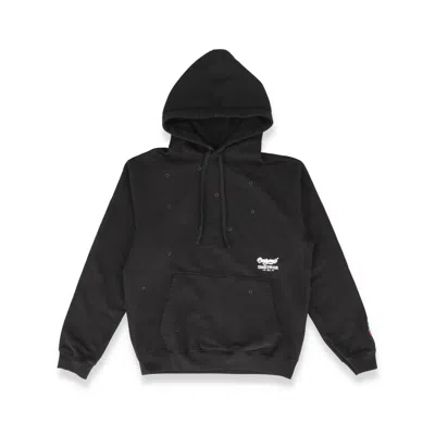 Only One Men's Eyelet Pullover Hoodie In Black