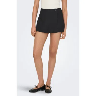 Only Onlcaro High Waist Skort In Black
