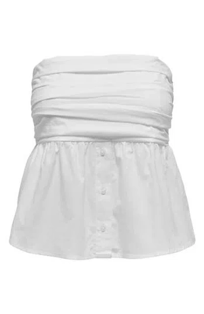 Only Onlesie Life Bandeau Top In White