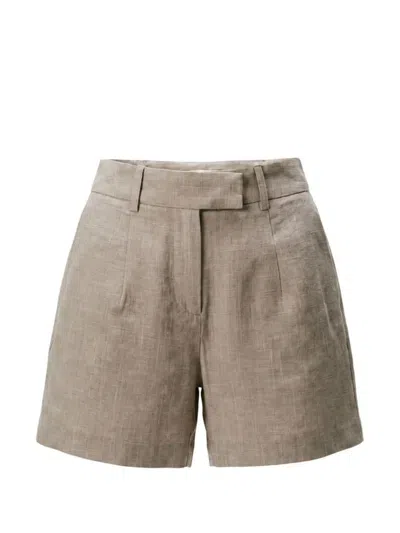 Only Beige Recycled Polyester Bermuda Shorts In Brown