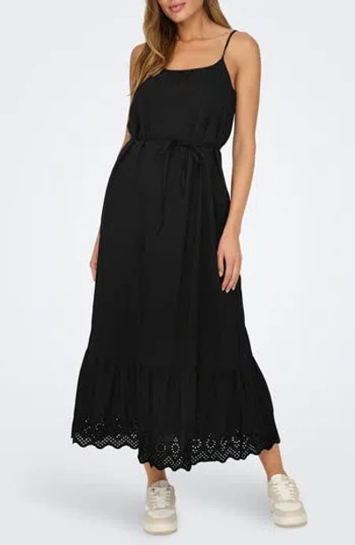 Only Onllou Life Midi Dress In Black
