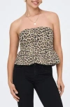 Only Onllowa Peplum Top In Brown