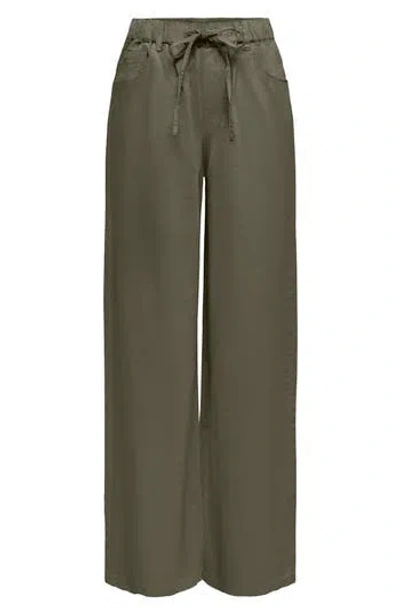Only Onsilla Pull-on Wide Pants In Brown