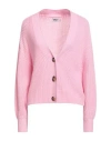 Only Our Story Woman Cardigan Pink Size M Acrylic In Pink