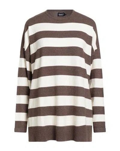 Only Our Story Woman Sweater Brown Size L Viscose, Nylon, Polyester