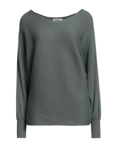Only Our Story Woman Sweater Sage Green Size M Viscose, Nylon In Gray