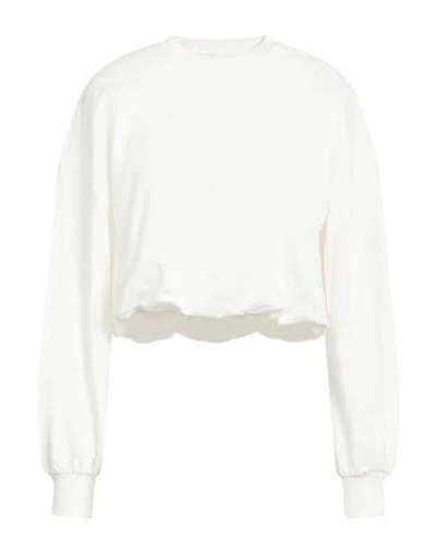 Only Our Story Woman Sweatshirt White Size L Cotton, Recycled Polyester