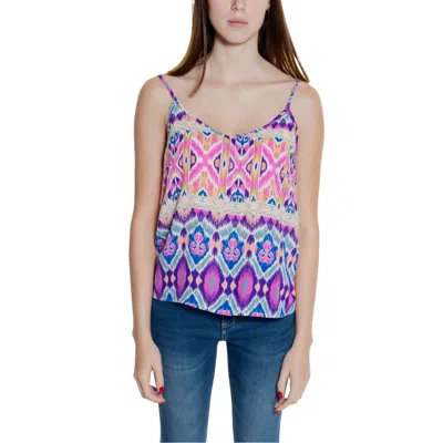 Only Polyester Polyester Tops & Women's T-shirt In Pink