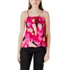 Only Pink Viscose Tank Top In Animal Print