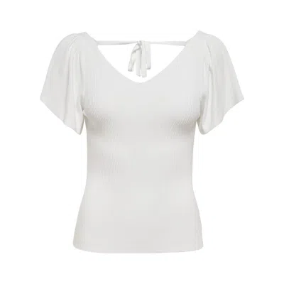 Only Polyamide Tops & Women's T-shirt In White