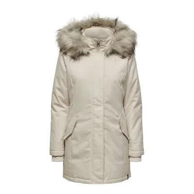 Only Polyester Jackets & Women's Coat In Beige