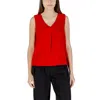 Only Red Recycled Polyester Tank Top In Red