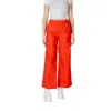 Only Red Cotton Pant In Red